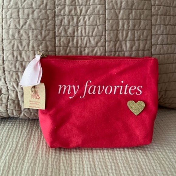 Clarins Other - CLARINS RED FABRIC MY FAVORITES MAKE UP POUCH NEW